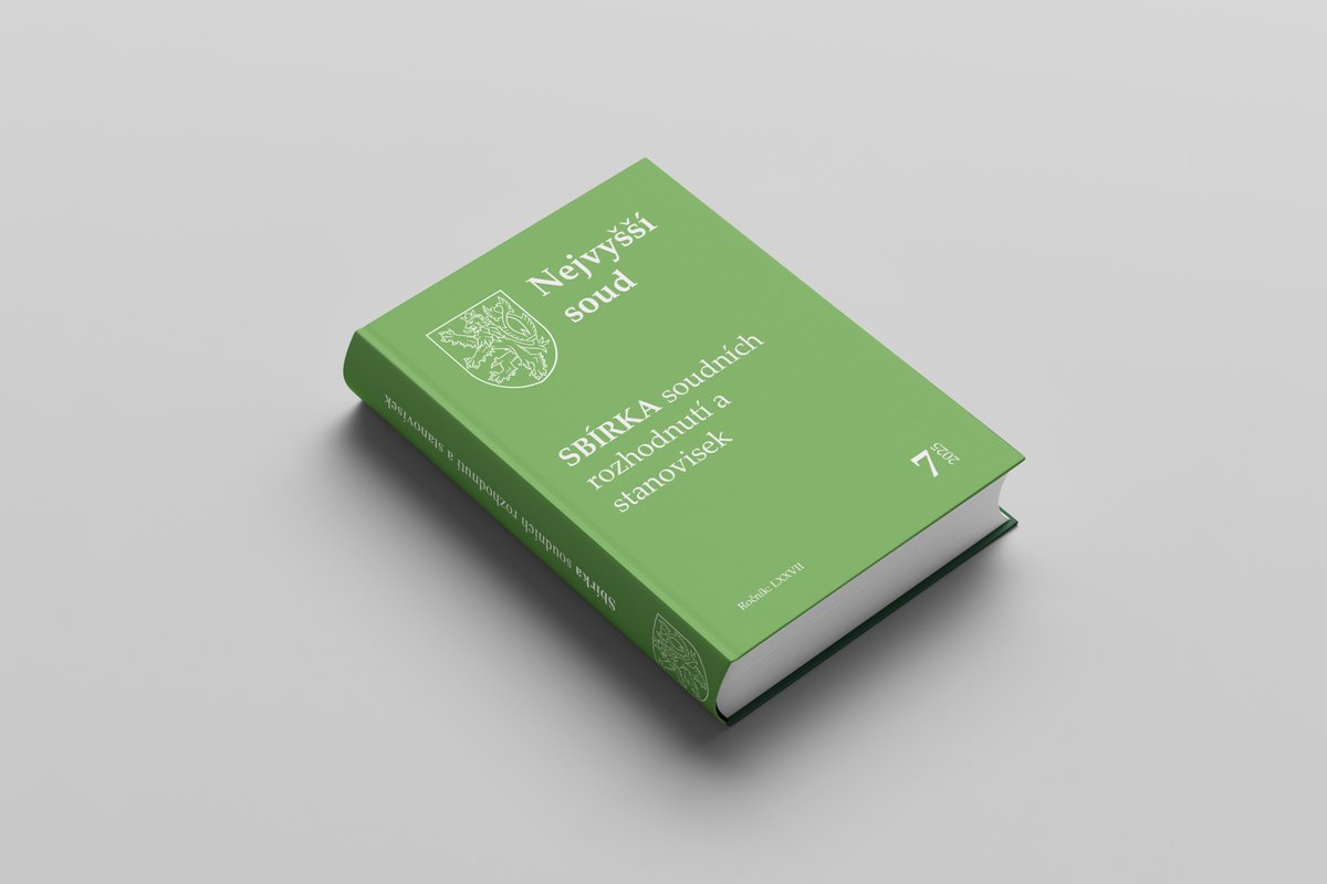 Dne 8. 10. 2025 byl vydán sešit Sbírky soudních rozhodnutí a stanovisek č. 7/2025, který naleznete na tomto odkaze: sbirka.nsoud.cz/year-collectio…
Sešit je možné celý stáhnout ve formátu PDF, jednotlivá rozhodnutí pak ve formátech PDF a EPUB.