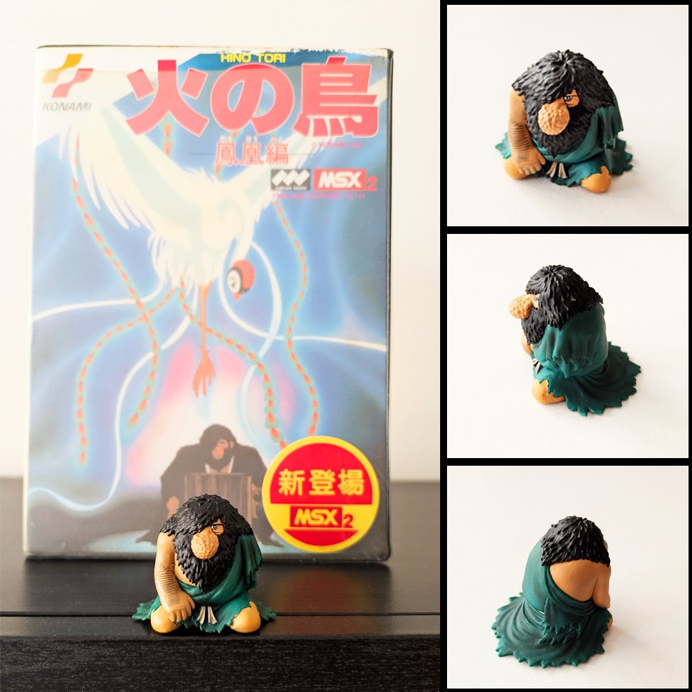 bitsofbas's tweet image. I really love this Gao figurine that #MSX gamers know from the Firebird (Hi no Tori) game. He's only got one arm, but that's how he's supposed to be in the game too. (Those who've seen the movie know that his arm count is going to change soon. 😱)

Took me forever to find one!