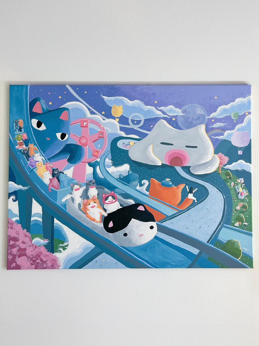 A playful land where cats ride, run, and laugh together forever, welcome to Roller Catster.

Acrylic on canvas
80 x 60 cm.

#painting #art #cat #izekirati