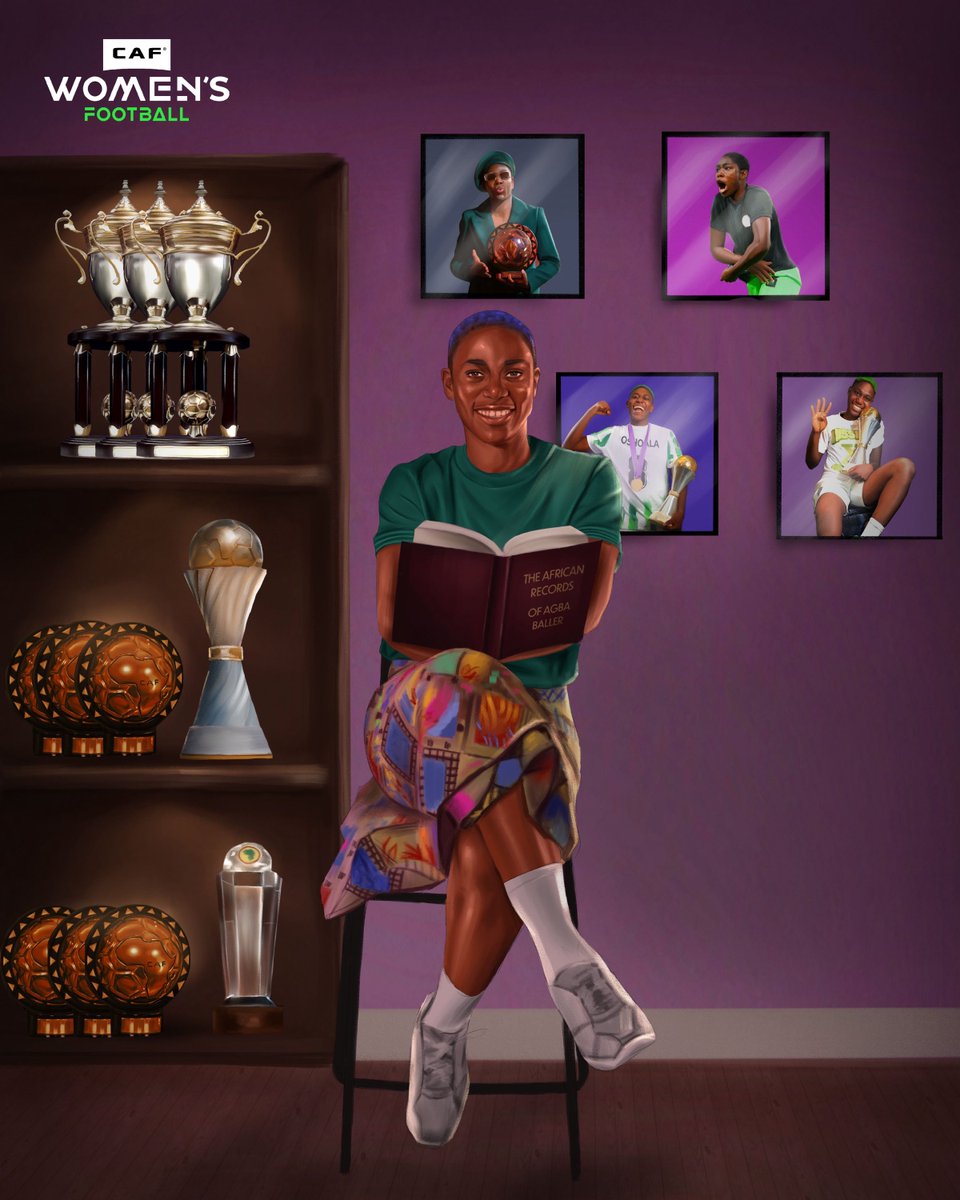 CAFwomen's tweet photo. 6× CAF Women’s Player of the Year.
4× #TotalEnergiesWAFCON Champion.
𝙶𝚘𝚕𝚍𝚎𝚗 𝚌𝚊𝚛𝚎𝚎𝚛.

Happy birthday to the legend herself, Asisat Oshoala. 👑 https://t.co/rZN3VleoPz
