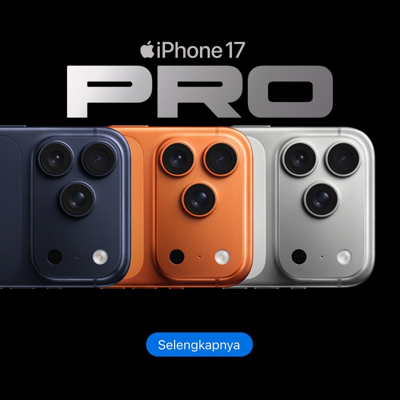 Apple's tweet photo. Desain unibody baru untuk kemampuan pro tak tertandingi. Semua kamera belakang 48 MP. Chip A19 Pro. Pendinginan uap. Secepat kilat.