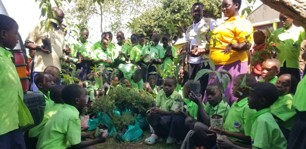 VSO_Uganda's tweet photo. Tree planting is underway across schools in Southwestern Uganda under the #IPALSE project 🌱
In Ntungamo, led by Teacher Educator @johnomara86, learners, teachers, and SMC/PTA members joined hands to green their school and support Green Clubs in environmental conservation. https://t.co/c9Ca9LW1Dz