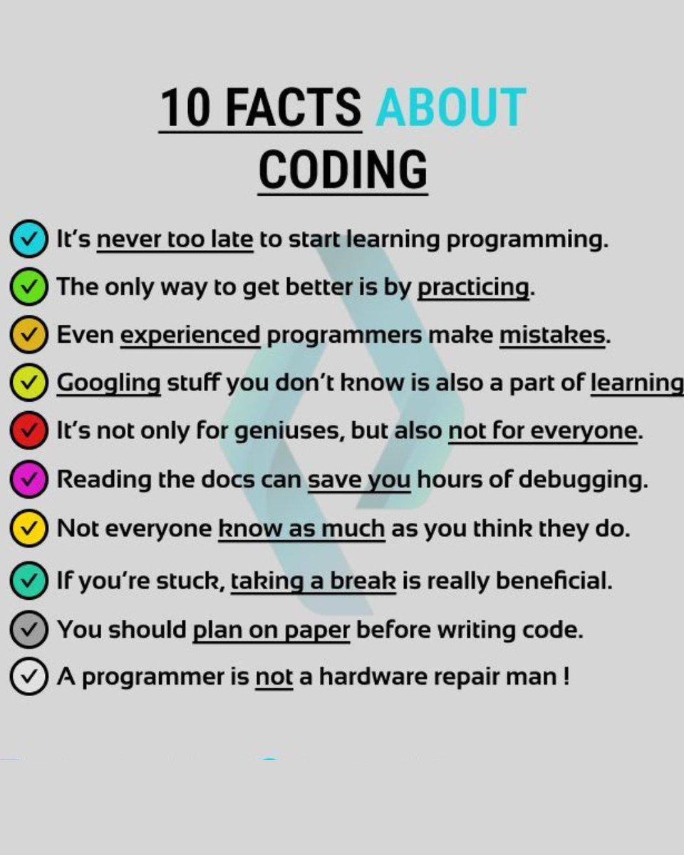 BigdeeSolutions's tweet image. Here are 10 interesting facts about coding, from its history to how it shapes the world today. Every programmer started somewhere, and these might just inspire you to start too.
#CodingFacts #Programming #TechMindset #DeveloperJourney #LearnToCode