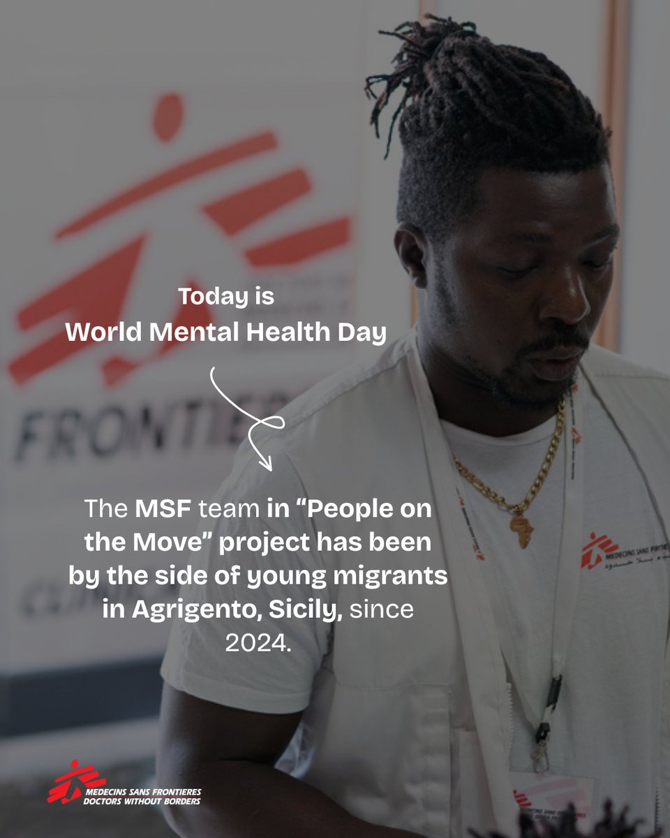 MSF_Sea's tweet photo. Since July 2024, the @MSF team in “People on the Move” project has been supporting young migrants in Agrigento, with medical care and psychological support. The majority of them arrive to Italy by crossing the deadly route of the Mediterranean, carrying heavy traumas. https://t.co/v39EtM86zp