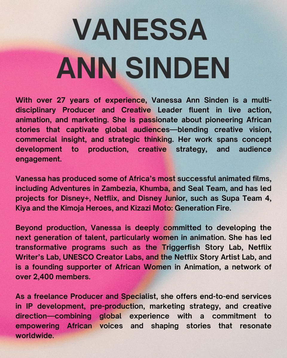 The 8th Annual South African Independent Film Festival Juror #6
Vanessa Ann Sinden - @hellosunshinevee (Triggerfish)
Producer
Seal Team, Kizazi Moto: Generation Fire, Supa Team 4