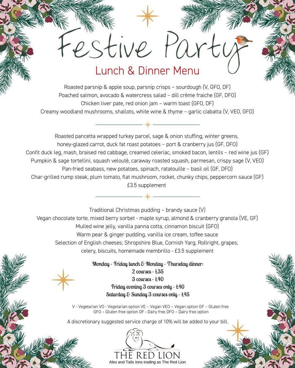 RedLionLongComp's tweet image. We know it's scandalously early to be mentioning the C word, but we're just going to put this here and then not mention it again until after Halloween. Promise 😀. 
#ChristmasMenu #CotswoldChristmas #ChristmasParty