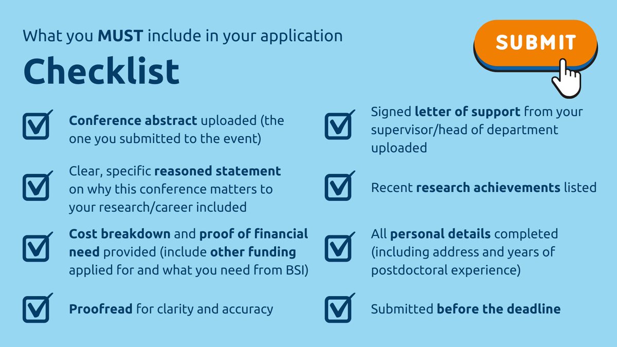 britsocimm's tweet photo. Are you an early career immunologist looking to present your work? 👩‍🏫

BSI Travel Grants offer up to £1,000 for conferences in the UK, Europe, or globally. 

Submit your application before 1 November and use the checklist below to help you succeed! 🔗 https://t.co/FN1lYGnCts https://t.co/jvi381789c