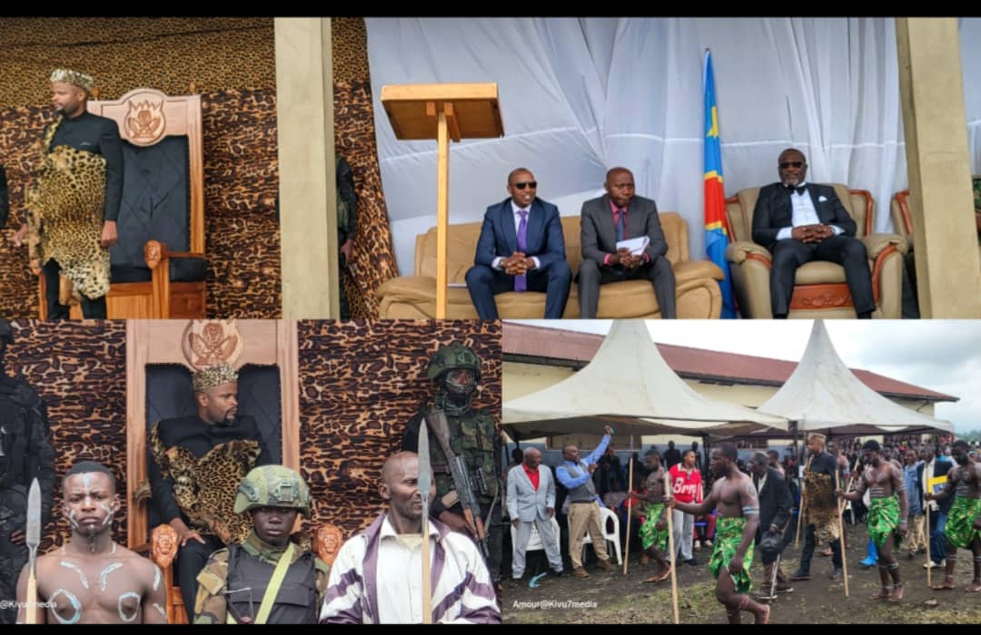 VincentTengera's tweet photo. Masisi/Intronisation du #Mwami de la chefferie de Bashali: l'Administrateur du territoire se félicite de la situation sécuritaire jugée calme, il promet de travailler en collaboration avec le Mwami Jacques Bashali pour l'intérêt de la population. https://t.co/i9Sh24n7tU