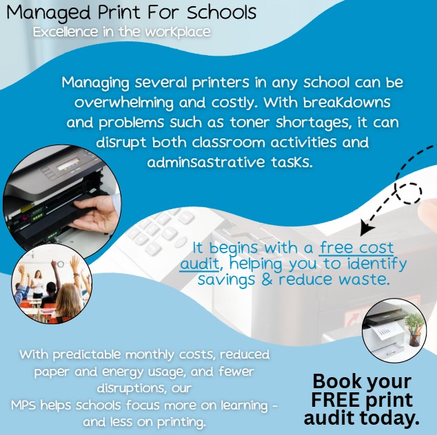 ExcelOfficesol's tweet image. Book your FREE COST AUDIT today. 
We can help your school identify savings and reduce waste because we understand how overhelming and costly managing printers in schools can be. 

Focus more on learning and less on pinting. 

#printersinschools #managedprint #freecostaudit