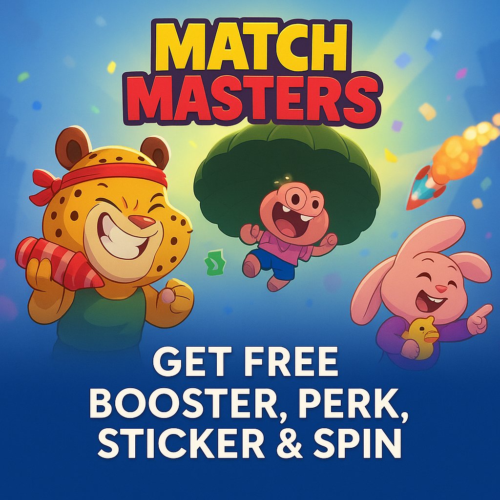 GameRewardsTips's tweet image. 💥 Get your Match Masters Rewards now!
gamerewardstips.com/?g=mm
🎁 Free Boosters, Perks, Stickers &amp;amp; Spins waiting for you!
Play more. Win more. Have fun! 💙

#MatchMasters #FreeRewards #MatchMastersRewards #MMRewards #GameRewards #gamerewardstips #stickers #spins #booster #perks