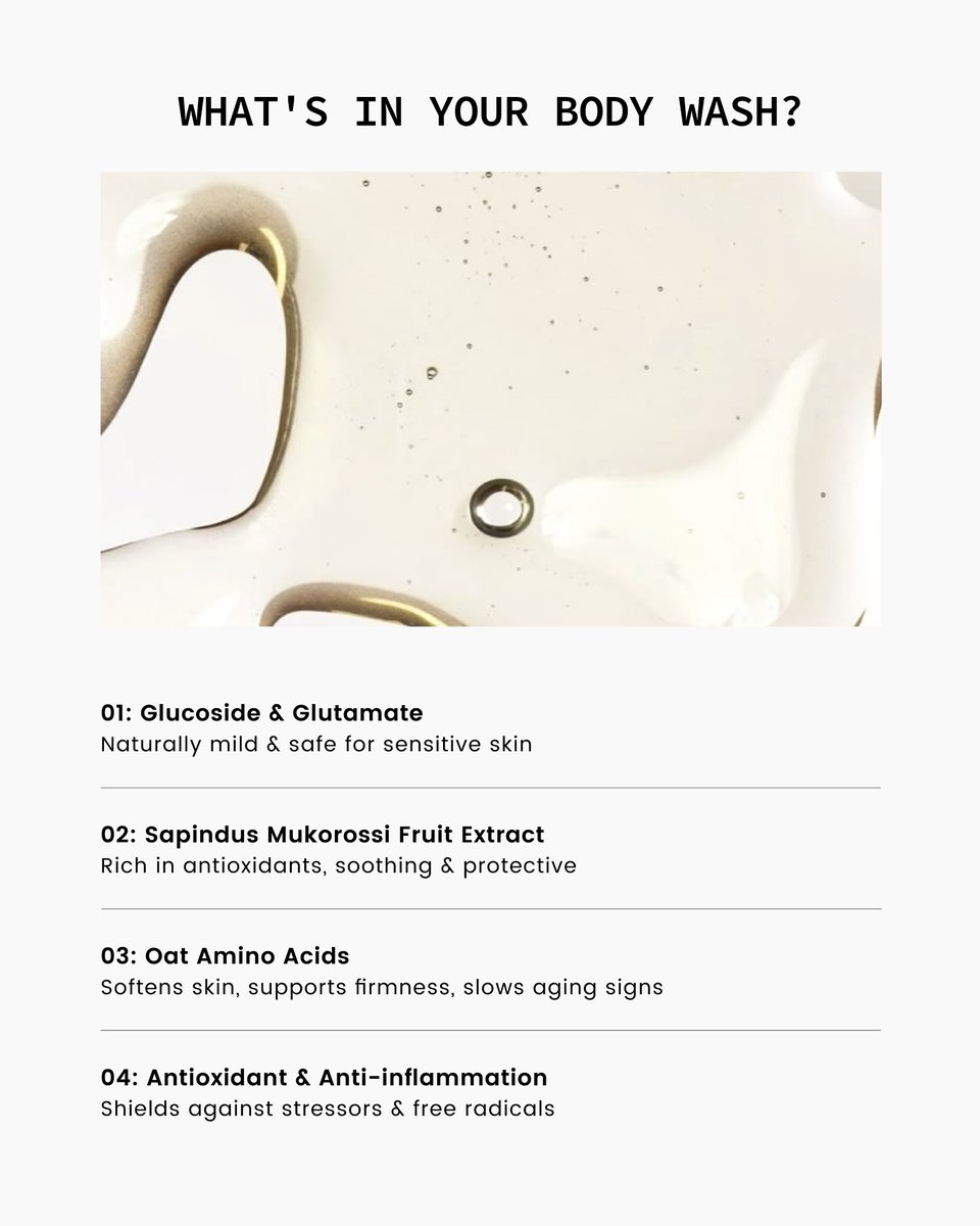 Atomfreshlab's tweet image. What&apos;s in your body wash? 🧴
Transparent ingredients, safe protection, from the very first drop.

#atomfresh #CleanFormula #bodycareroutine #ingredienttransparency #DailyLuxury