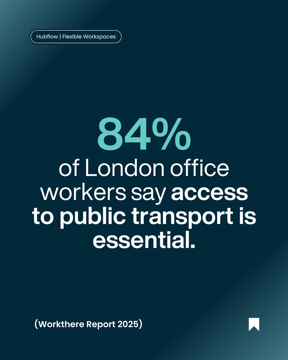 Hubflow | Flexible Workspaces (@hubflowspace) on Twitter photo What makes a workspace really work?
The 2025 London Flex Market Report from Workthere and GPE offers some clear answers:
📌 84% of London office workers say access to public transport is essential
📌 87% drink coffee in the office, and satisfaction is highest where quality is What makes a workspace really work?
The 2025 London Flex Market Report from Workthere and GPE offers some clear answers:
📌 84% of London office workers say access to public transport is essential
📌 87% drink coffee in the office, and satisfaction is highest where quality is