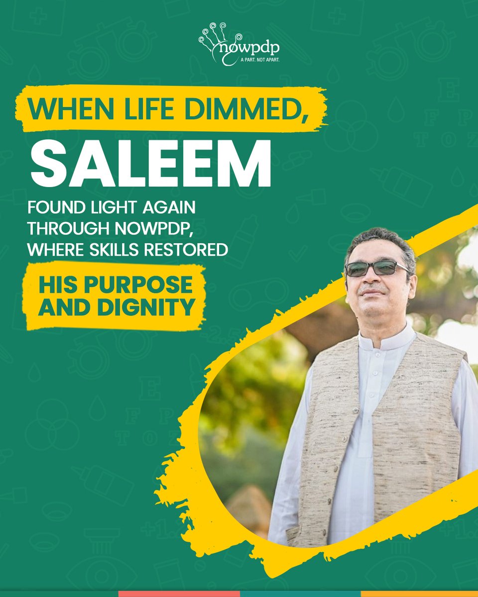 When Saleem lost his eyesight, he also lost the job he dedicated 20 years to, but not his hope. Through our #Hunar program, he rebuilt his vision for life, trained, and now inspires many at HRSG. This #WorldSightDay, we celebrate resilience, dignity &amp; true vision from the heart.