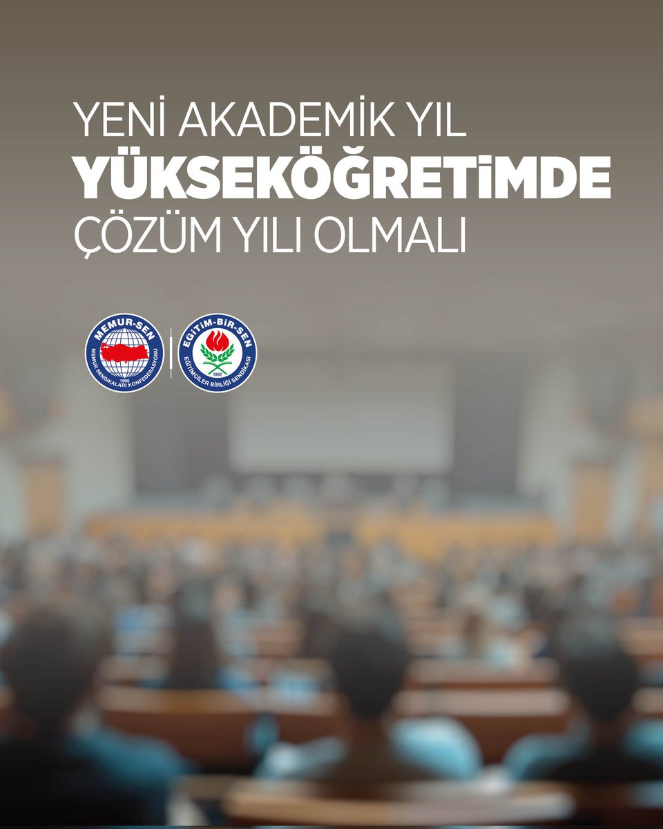 YENİ AKADEMİK YIL ÇÖZÜM YILI OLSUN

Üniversitelerimizde yeni akademik yıl başlıyor!

Yükseköğretimin ve üniversite çalışanlarının sorunlarına kalıcı çözümlerin üretildiği, somut adımların atıldığı bir dönem olmasını diliyor, yeni akademik yılda çözüm beklediğimiz konu