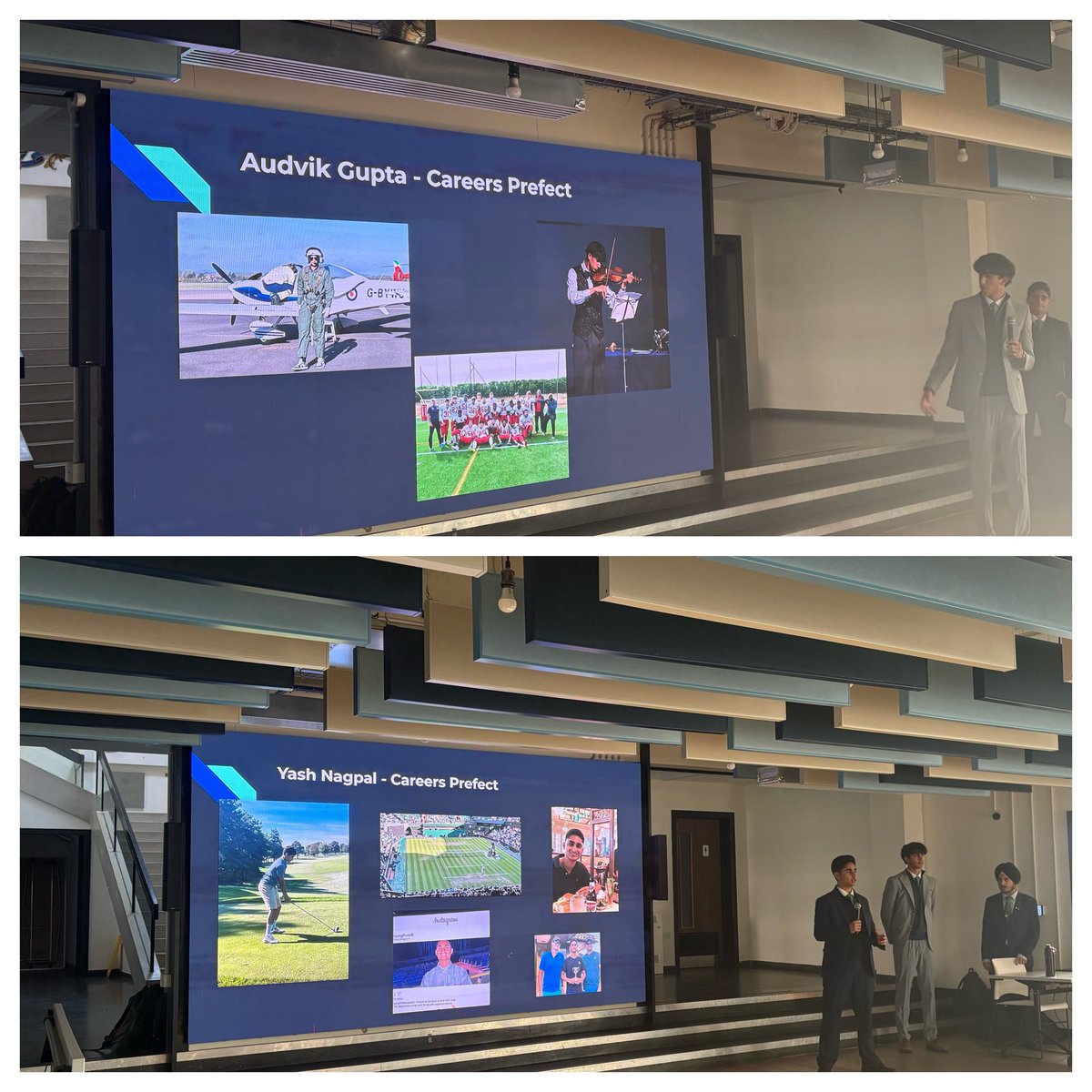 RGSHWCareers's tweet image. Fantastic to see our @rgshw Careers Prefects- Ishbir, Audvik & Yash lead a Y7 session! 🌟Congrats to our new Y7 Careers Champions, Tobias & Eesa, earning Student Leadership roles after a competitive selection! 👏
#StudentVoice #RoleModels #StudentLeadership #AllRoundEducation