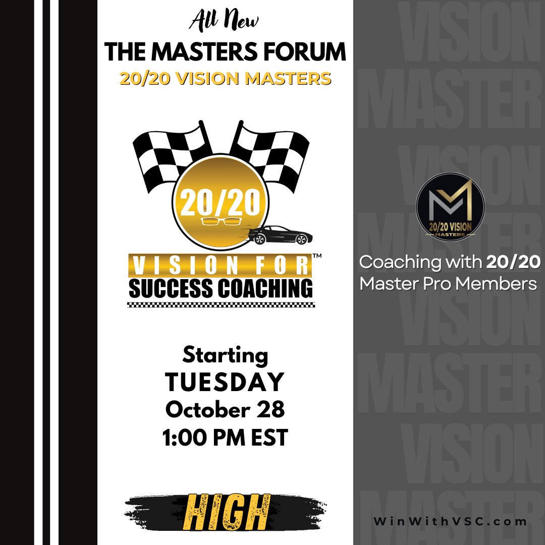 20_20_Vision_'s tweet image. ✨ Big news from 2020 Vision for Success Coaching!

Powerful sessions. Real growth. Next-level leadership.

Be our guest: us06web.zoom.us/meeting/regist…
Passcode: 232586

#2020VisionForSuccess #Leadership #CoachingExcellence #ChristineBeckwith