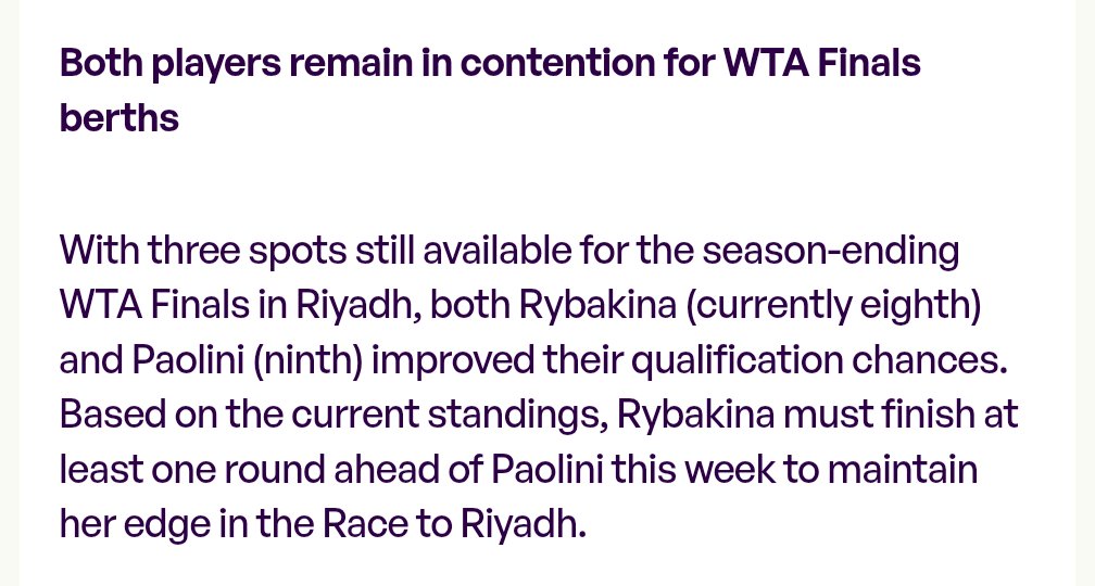 from WTA website