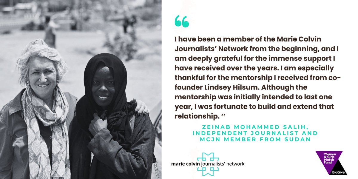 We asked our members: What does it mean to be part of the 𝐌𝐚𝐫𝐢𝐞 𝐂𝐨𝐥𝐯𝐢𝐧 𝐉𝐨𝐮𝐫𝐧𝐚𝐥𝐢𝐬𝐭𝐬' 𝐍𝐞𝐭𝐰𝐨𝐫𝐤? 

Hear their powerful testimonies! 🩵

<a href="/azizanofal/">Aziza J Nofal</a> <a href="/aya_mansour_11_/">aya mansour</a> <a href="/ZeinabMSalih/">زينب</a> <a href="/NSwirki/">Nour Swirki</a> 

#MCJN #WomenJournos #Palestine #Sudan #Iraq