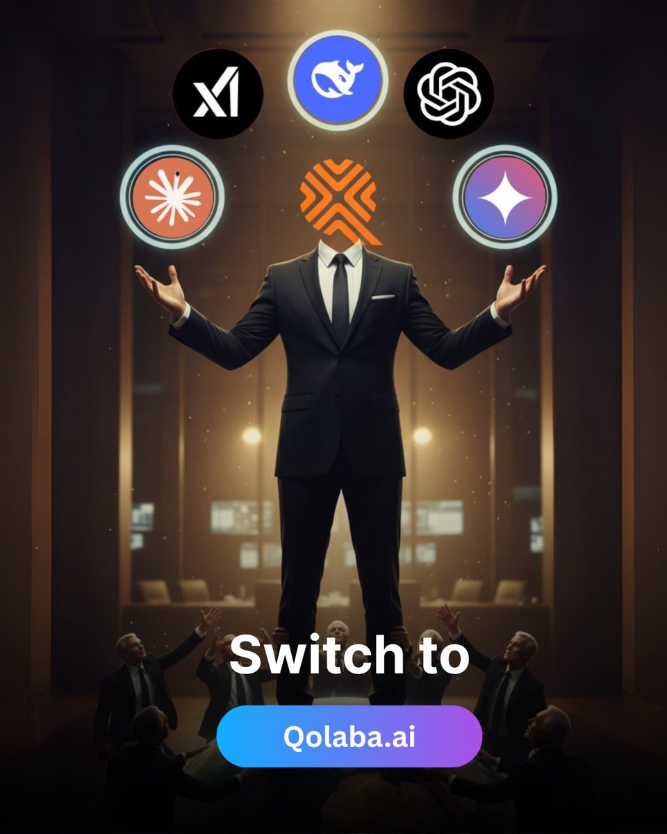 Qolaba's tweet image. No manual switching. No starting over. Just the best model for each moment.

Your workflow just went from chaotic to iconic ✨

#AIButMakeItSmart #ModelRouting #QolabaStudio #WorkSmarterNotHarder #AIGlowUp #TechThatActuallyMakesSense