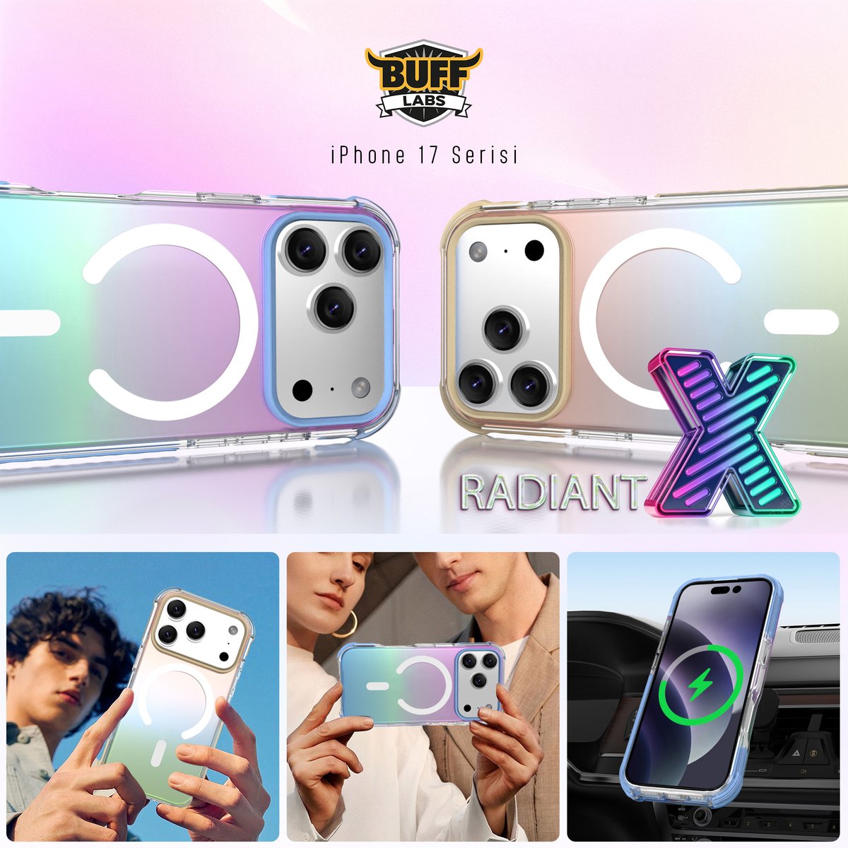BuffLabsTurkiye's tweet photo. Buff iPhone 17 Serisi Magsafe Radiant X Kılıf
Türkiye Official Store | BUFF Şok Emici Teknolojisi | Katmanlı Yapı | Air Space Özelliği | Mükemmel Uyumluluk | Sararma Önleyici Teknoloji https://t.co/mEq1sJYeo6