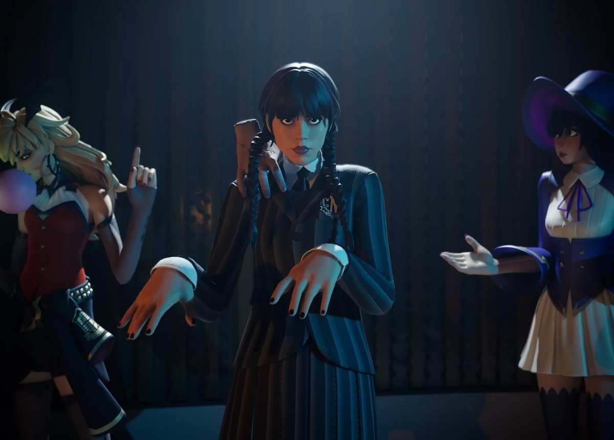 JENNA ORTEGA AND WEDNESDAY ADDAMS X FORTNITE 🫢
