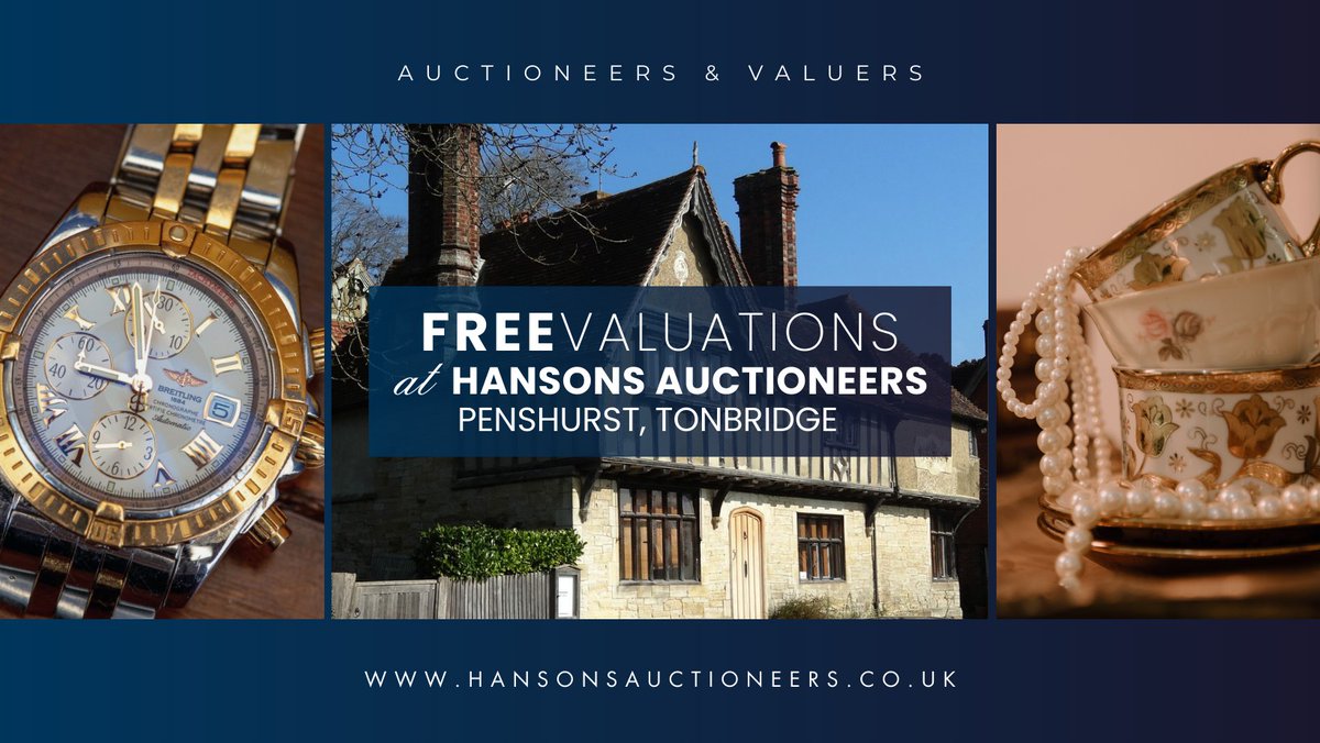 💎 Got gold, silver, jewellery, watches or antiques to sell? 🕰️

Join us every Friday, 10am–2pm for FREE valuations at our Kent Saleroom in Penshurst.

Discover what your treasures could be worth!

📞 01892 642146 | 💌 penshurst@hansonsauctioneers.co.uk
🔗 hansonsauctioneers.co.uk
