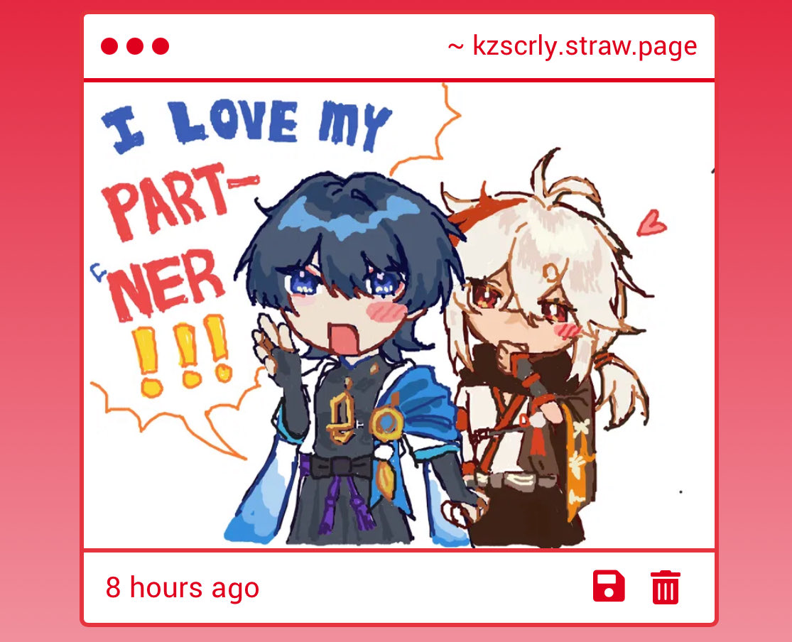 OH THEYRE SO CUTE 🥹🥹❤️❤️ I LOVE YOUR ARTSTYLE SO MUCH,,

kzscrly.straw.page