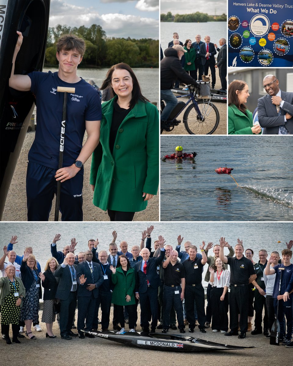 DCMS's tweet image. Sports Minister @steph_peacock joined John Healey &amp;amp; Mayor of South Yorkshire on a visit to Manvers Lake &amp;amp; Dearne Valley Trust to see how its inclusive set up benefits local school children, youth groups as well as the wider community.

They met with local representatives…