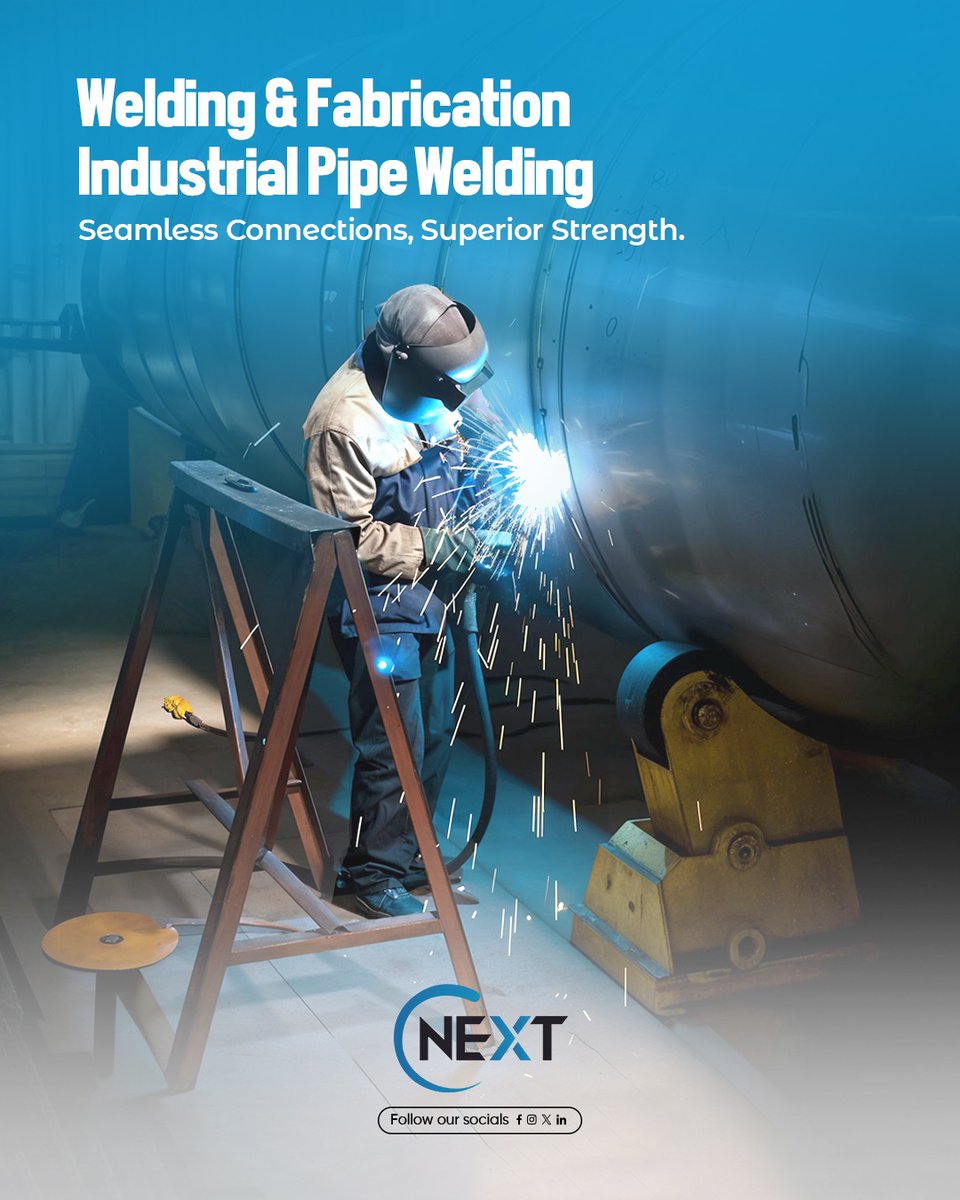 cnextsa's tweet image. Strong pipes, flawless welds.
Cnext delivers industrial welding solutions with precision and reliability.

#IndustrialWelding #Cnext #PipeFabrication #SuperiorStrength