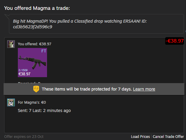 Ersan1337's tweet photo. 0.15 Redline just dropped :3

We are 46h into the stream. Over 700+ Skins given away using @DroplySkin 

Still going strong with over 22h to go.

!TL + Your TradeURL in my chat to be eligible for some random goodies https://t.co/Lq8jlFj0Iy