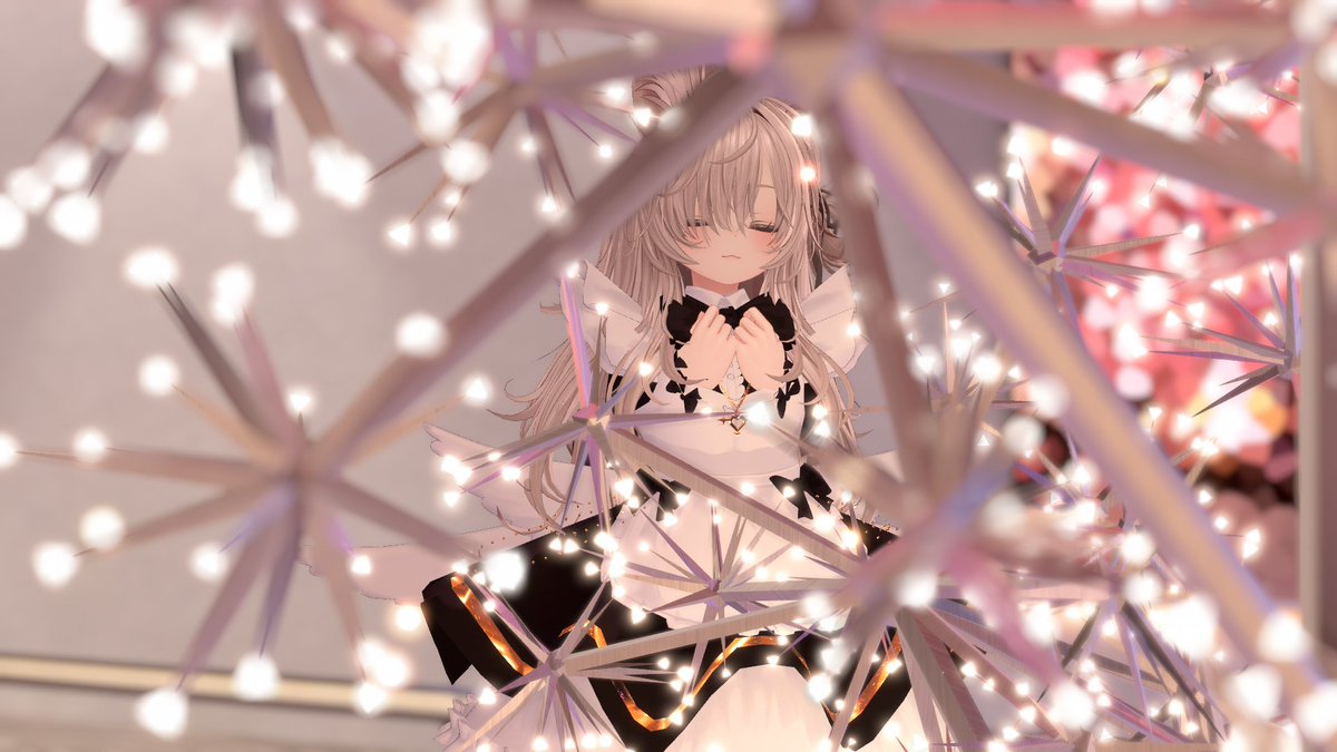 ギフトキャンペーンで頂いたメイド服、無事着せれました！とっても可愛いです(⁠≧⁠▽⁠≦⁠)#MapleMaid