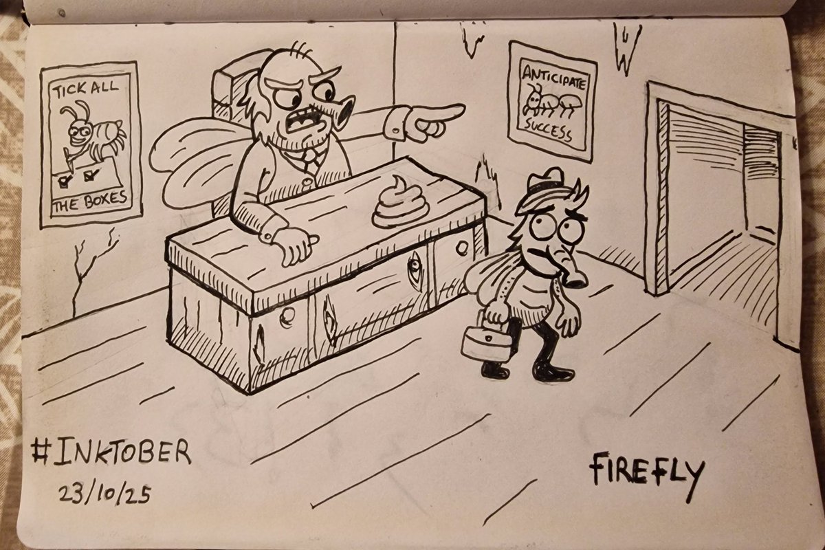 #inktober2025 #Inktober Was lacking inspiration today, so just thought I'd wing it. #Firefly