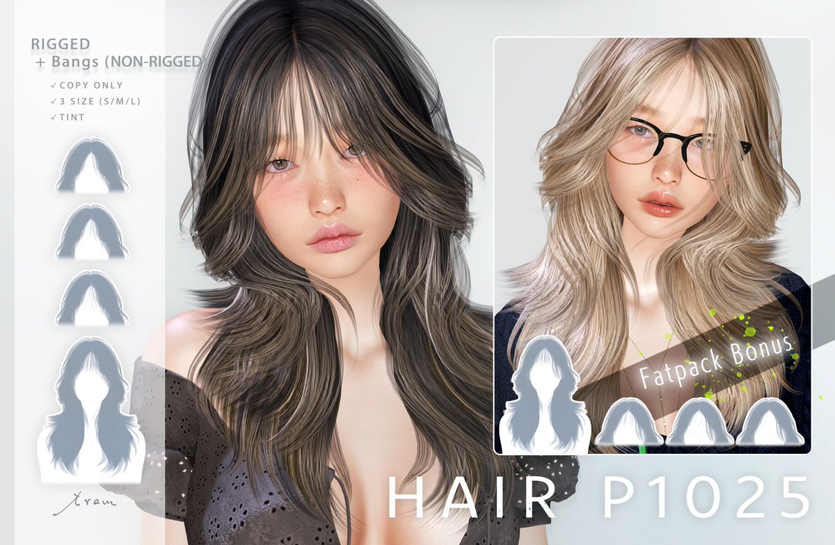 ✂ tram P1025 Hair for Uber
...coming soon!

❤ Giveaway ❤
1. Follow me
2. Like and share
3. Comment with your in-world name

To increase your chances, please also enter on Flickr, FB or Primfeed!
✎flickr.com/photos/tramtra…
✎facebook.com/moca.loup.3
✎primfeed.com/moca.loup