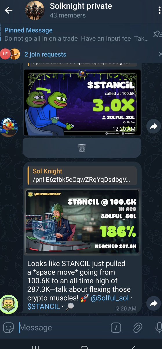 3x

$STANCIL 

/pnl E6zfbk5cCqwZRqYqDsdbgVG3kLoWXXjQDSG22UpApump

Who wants to join my private tg 

#Solana #Memecoin