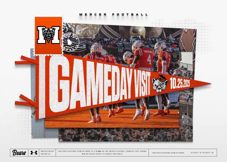 I will be at <a href="/MercerFootball/">Mercer Football</a> this Saturday for a Gameday visit. Thank you <a href="/CoachJones_25/">Fred Jones</a> for the invite!
<a href="/CoachFigaro_MU/">Devin Figaro</a> 
<a href="/richielankford_/">Richie Lankford</a> 
<a href="/RecruitGeorgia/">Recruit Georgia</a> 
<a href="/HeritageAD5/">Heritage High School Athletics (Conyers)</a> 
<a href="/QuincyLCarter/">QUINCY CARTER</a>