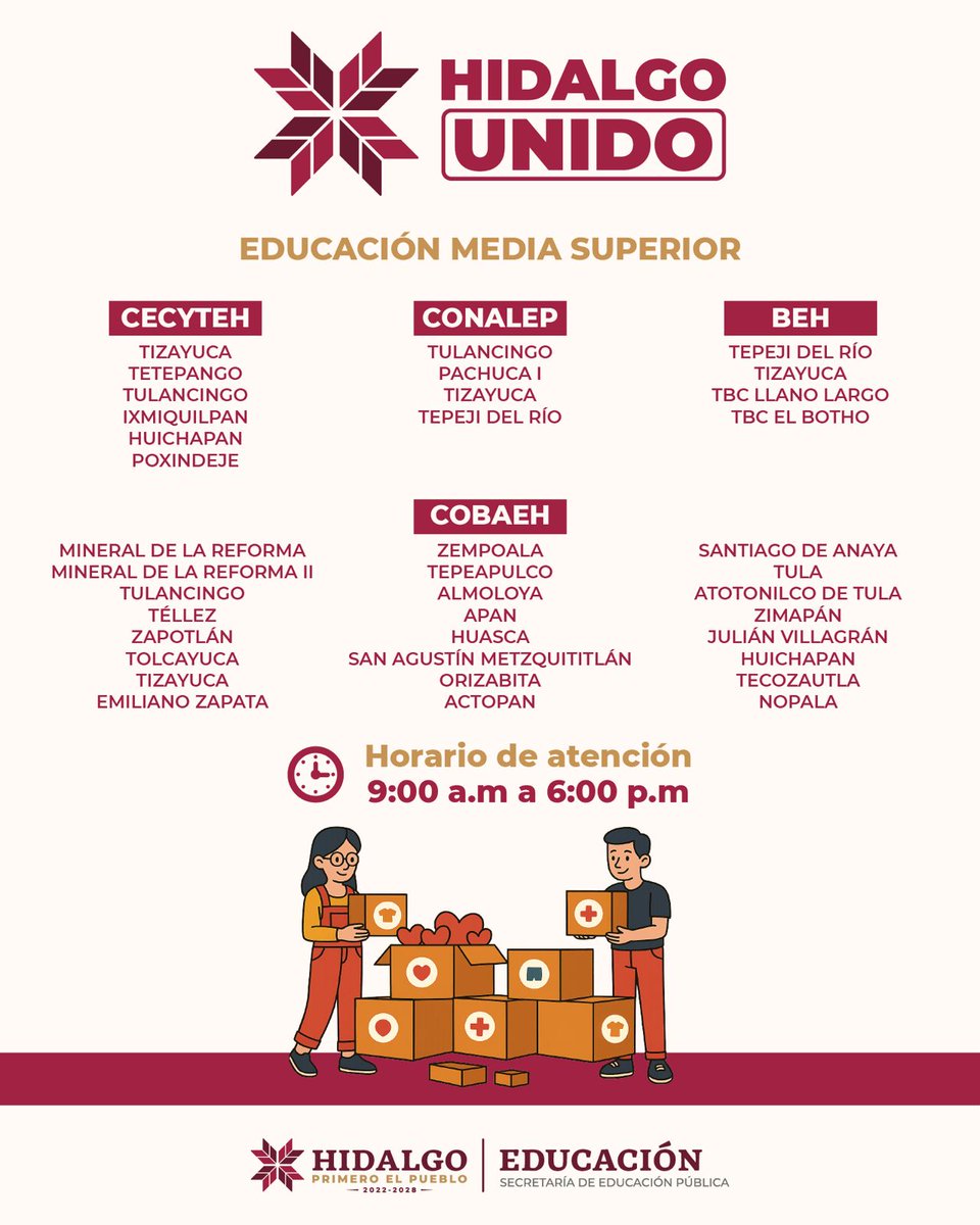 SEPHidalgo's tweet image. Cuando una familia hidalguense necesita apoyo, toda la comunidad educativa responde.
👩🏫👨🎓 Todos los niveles escolares se suman a la colecta de víveres para quienes más lo necesitan.
Tu donativo hace la diferencia 💖
#HidalgoUnido