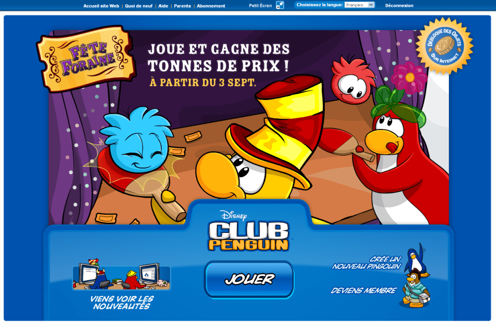 CPWiki_FR's tweet image. 🎉🐧 CLUB PENGUIN A 20 ANS ! 🐧🎉

Officiellement lancé en anglais le 24 octobre 2005, le jeu est resté ouvert pendant 11 ans jusqu'au 30 mars 2017.

Il a été traduit dans 5 autres langues, dont le français à partir de février 2009.

clubpenguin.fandom.com/fr/wiki/Club_P…