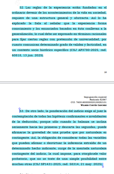 Soyd3lmonton's tweet photo. A veces la CORTE sorprende con una que otra sentencia, sea para bien o para mal, en este caso se EXPONE COMO FUNCIONA EL RAZONAMIENTO INDICIARIO y SI EN NUESTRO SISTEMA PROBATORIO ES VALIDO EL INDICIO. 
Básicamente en nuestra jurisprudencia existen dos líneas de PRUEBA INDICIARIA:
a) LAS QUE DESARROLLAN INDICIOS ESPECIFICOS, como la de ESTUPEFACIENTES.
b) LAS QUE DESARROLLAN LA FIGURA DEL INDICIO Y EXPLICAN SU FUNCIÓN EN LA TEORIA DE LA PRUEBA.
Las primeras suelen ser comunes y constantes, pero las que hablan del razonamiento probatorio frente al indicio mas escazas.

¿EN LA LEY 906/04 ES VALIDA LA PRUEBA INDICIARIA?
(VER IMAGEN 1)
 La mayoría de los argumentos de colegas para desacreditar la prueba indiciaria (como la de CANCINO), es que no se encuentra regulado en el CODIGO. Empero, la CSJ siempre ha sido de la postura de que la evolución de la practica probatoria no debe limitarse al código,  siempre y cuando respete garantías fundamentales. 

¿COMO ES EL ARQUETIPO DEL RAZONAMIENTO JUDICIAL EN EL INDICIO?
VER IMAGEN 2 y 3

@RomarioPizarro @PereiraYPereira