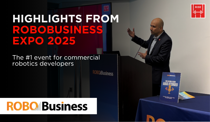 RiseRobotics's tweet image. RISE took the stage at RoboBusiness last week, a leading event for robotics innovators shaping the future of automation and AI. 

What stood out the most was all of the buzz surrounding RISE and we left with commercial interest and strong additions to the pipeline.