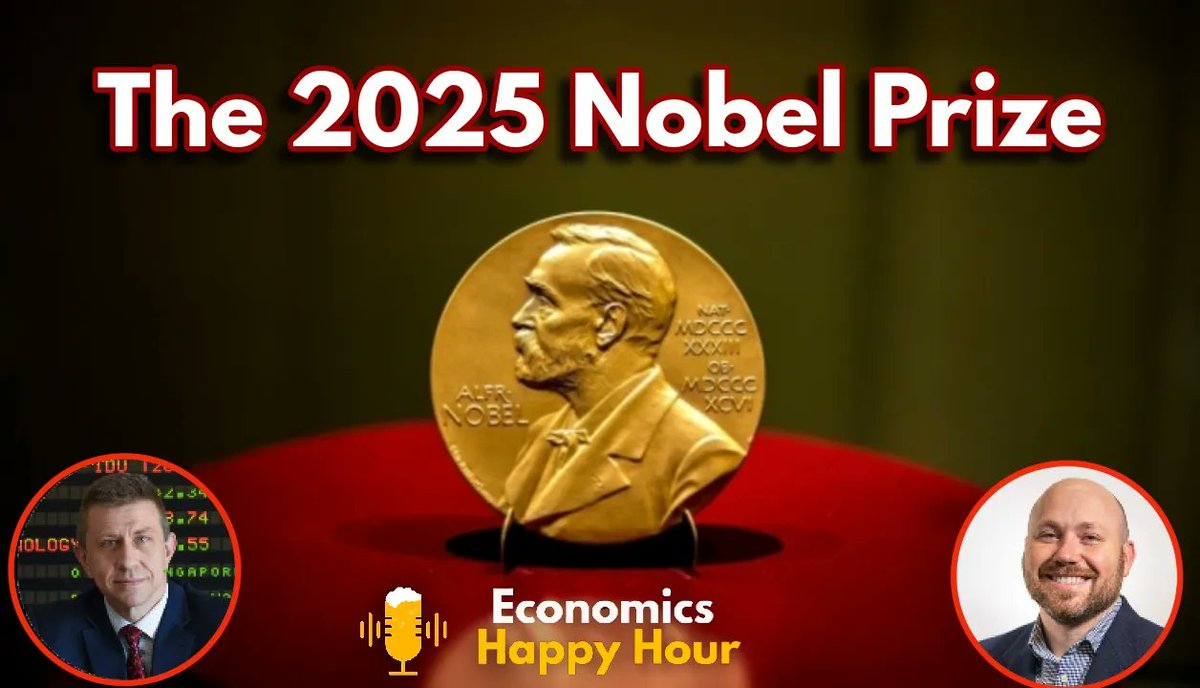 Why did the 2025 Econ Nobel Prize go to researchers studying growth? 

This week, we break down creative destruction, hockey-stick economics, and why innovation matters more than ever. 

🎧 Listen here: econhappyhour.substack.com/p/the-2025-nob…