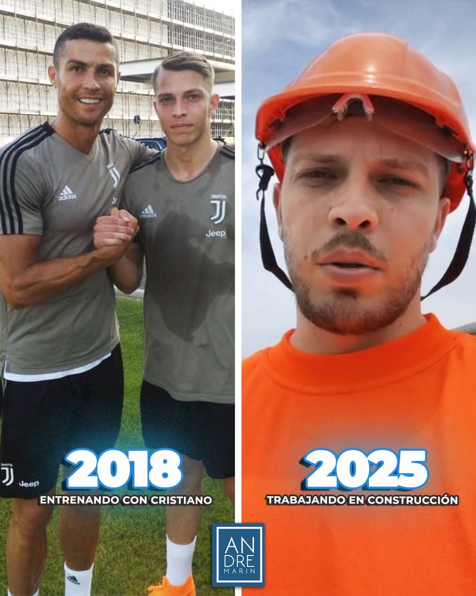 andremarinpuig's tweet image. ¡De entrenar con Cristiano a trabajar en construcción!
Cendrim Kameraj era una de las grandes promesas del futbol suizo, por lo que la Juventus lo fichó desde el Luzern en 2018 cuando tenía 19 años. Ahí coincidió con Cristiano Ronaldo, que lo impresionó desde el primer día:
-…