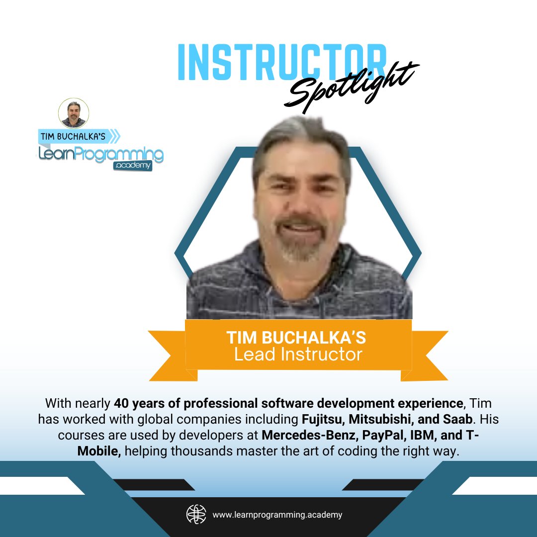 timbuchalka's tweet photo. Meet Tim Buchalka, one of the worldโs most trusted programming instructors.
With over 2.2 million students and 40+ years of coding and teaching experience, Tim has helped thousands turn their passion for coding into full-time careers.
#timbuchalka #Python #Programming #udemy https://t.co/tKzKPs6g4f