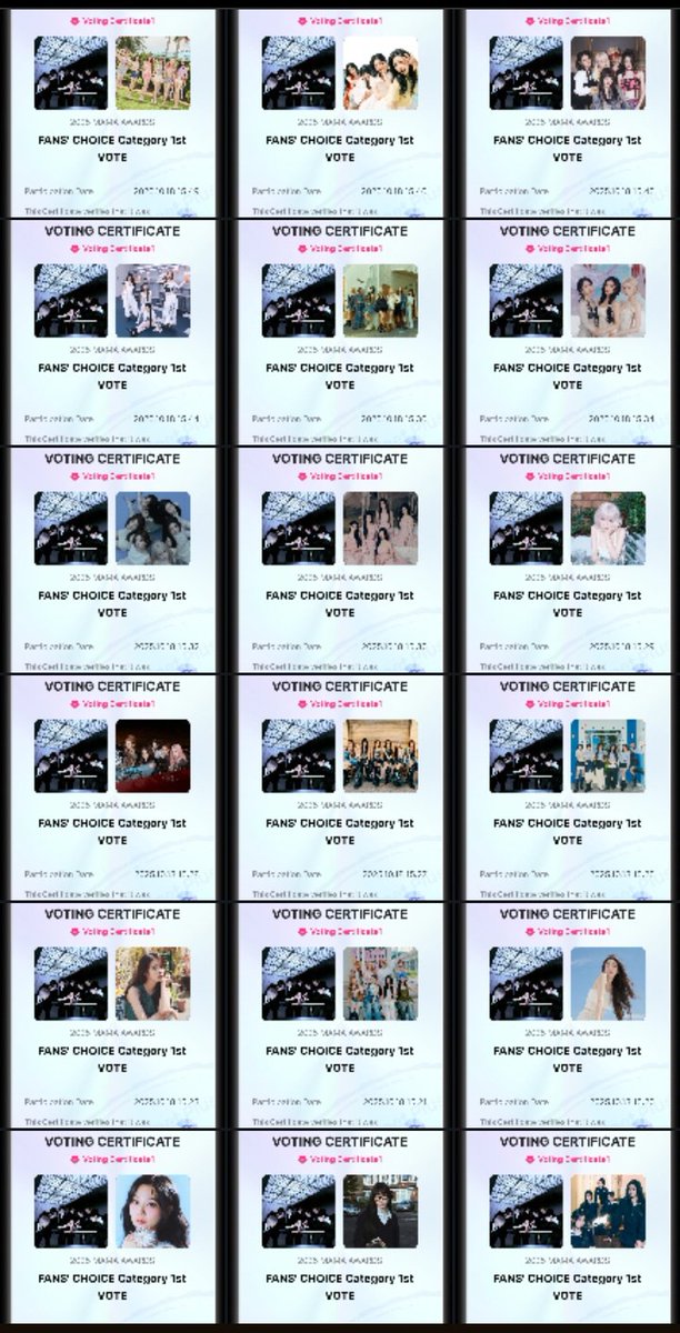 WTS PREVOTE &amp; LIVE VOTE MCOUNTDOWN MNET
🌟 50 Pre-votes = idr 15k
🌟 Available 1,500 vts/day
💖 50 live votes = idr 25k
💖 Available 400 vts/day

WTS MNET MAMA AWARDS FANS CHOICE CATEGORY 1st ROUND
☘️500p/vote (1 BG &amp; 1 GG)
☘️30 votes = idr 15k
☘️Avail 300 vts/day

Mt after DM 😙