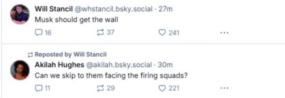 feelsdesperate's tweet image. Will Stancil should be at the top of every state and federal extremist watchlist.
It’s an endless stream of violent political fantasies with him and his hold on reality becomes more tenuous with each passing day.