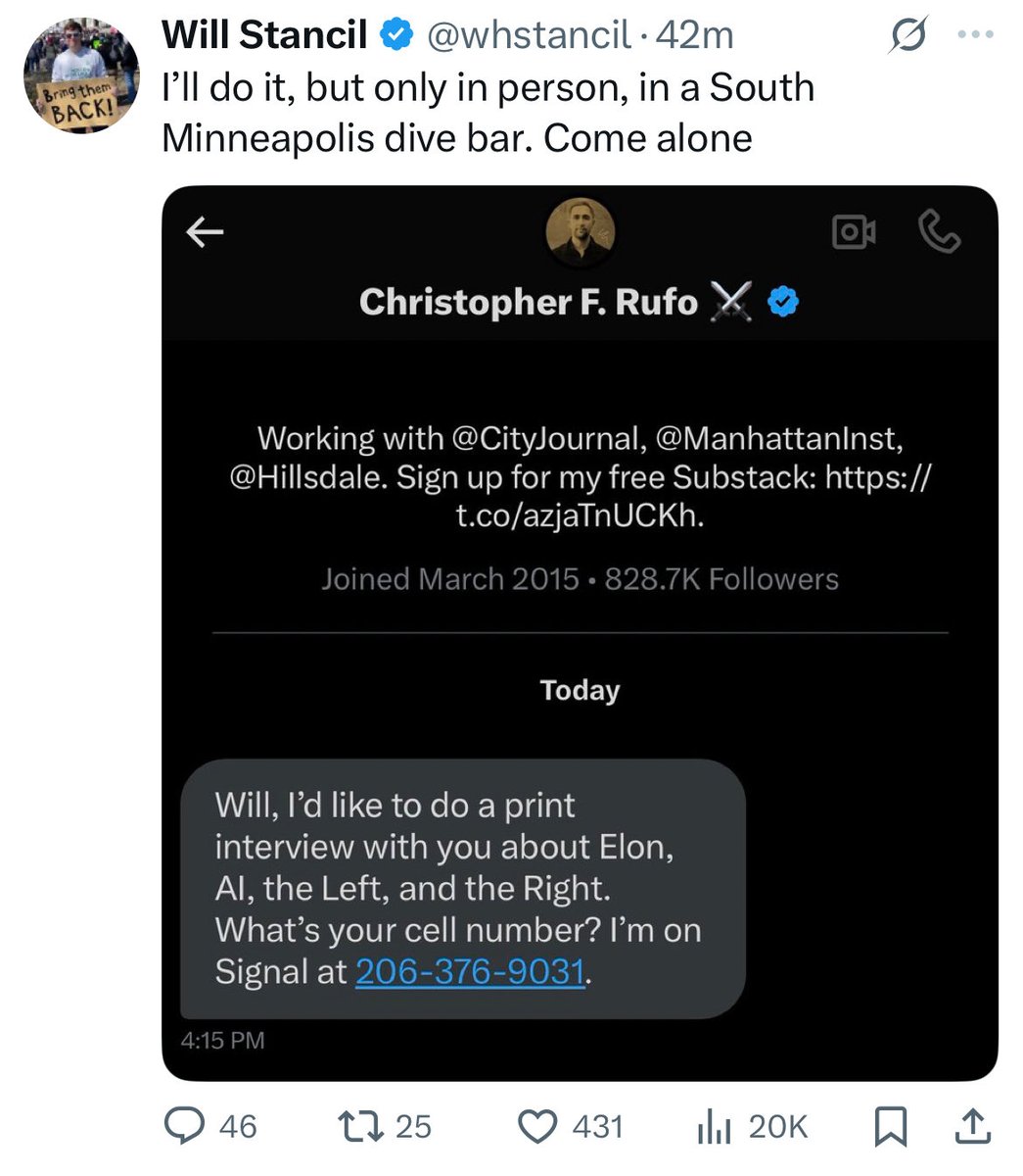 feelsdesperate's tweet image. Will Stancil should be at the top of every state and federal extremist watchlist.
It’s an endless stream of violent political fantasies with him and his hold on reality becomes more tenuous with each passing day.
