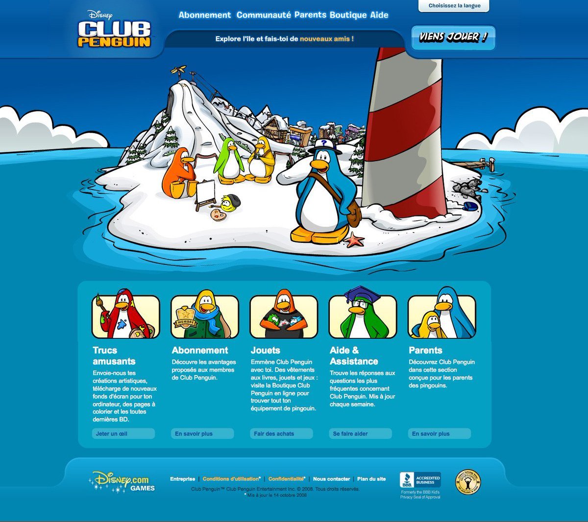 CPWiki_FR's tweet image. 🎉🐧 CLUB PENGUIN A 20 ANS ! 🐧🎉

Officiellement lancé en anglais le 24 octobre 2005, le jeu est resté ouvert pendant 11 ans jusqu'au 30 mars 2017.

Il a été traduit dans 5 autres langues, dont le français à partir de février 2009.

clubpenguin.fandom.com/fr/wiki/Club_P…
