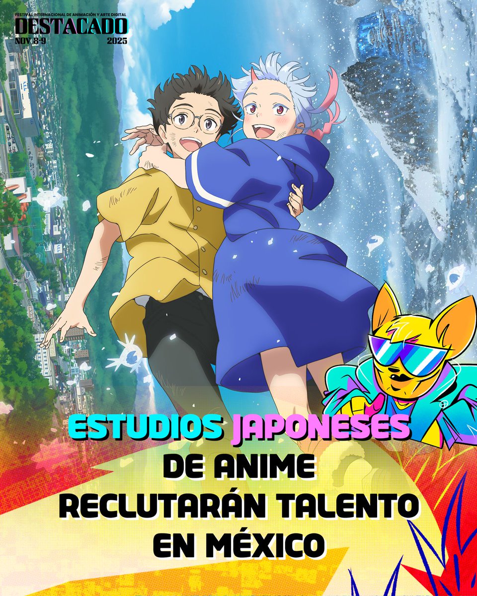 somos_cado's tweet photo. 🇲🇽🤝🇯🇵 ¡México y Japón unen fuerzas en el #FestivalDestaCADO! 💥
La 4ª edición contará con #StudioColorido, #StudioMother y #Rhinokino, además de paneles, reclutamientos y networking con la industria ✨

👉Consigue tu acreditación en
🎟️ https://t.co/6ZEbHBfyNu

#Animacion #Anime https://t.co/qQYFUoOPS6