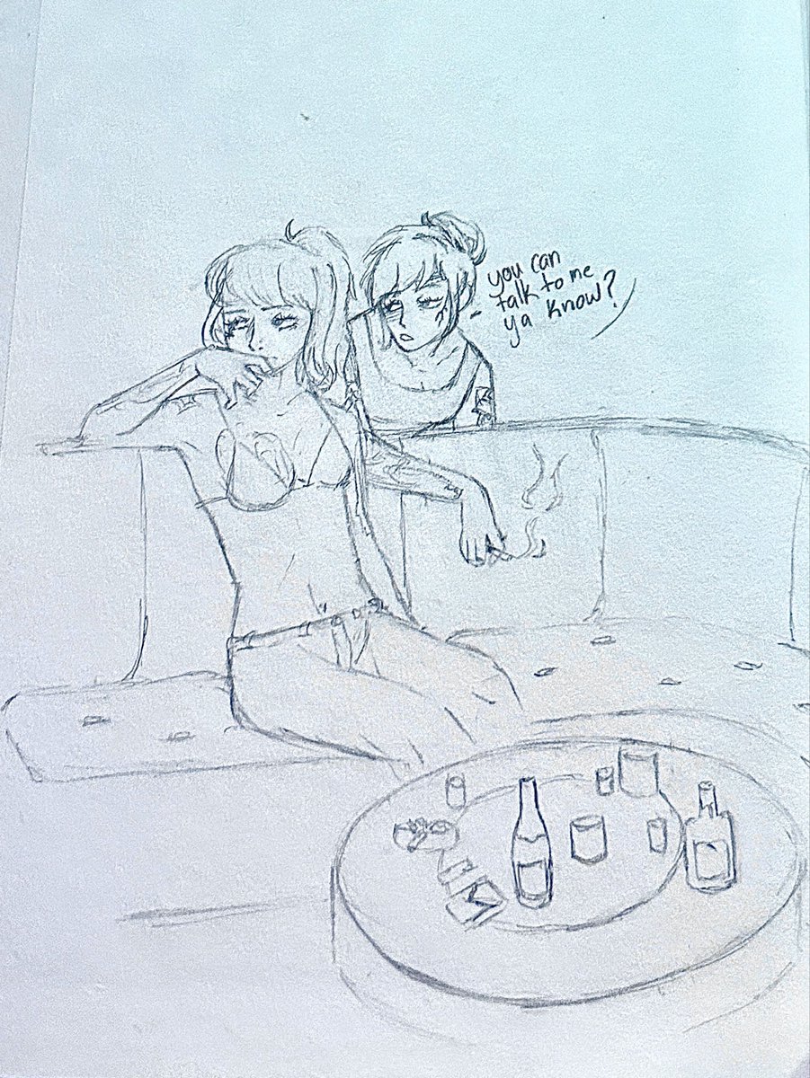 haven’t been drawing much recently, i’ll try to get consistent eventually. gta oc sketches for now! 
(tracey desanta in the braids) 
#gtav #gtatwt