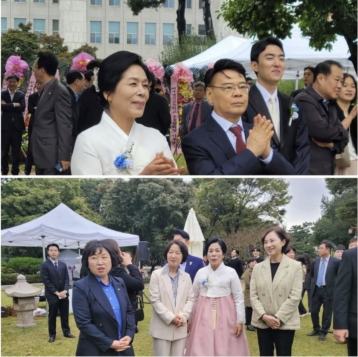 osori230318's tweet image. 양자역학을 공부하느라 지 딸 결혼식 날짜도 몰랐다면서 한복은 왜 차려입고 있음? 우연히 입고 나갔더니 딸 결혼식이였나?