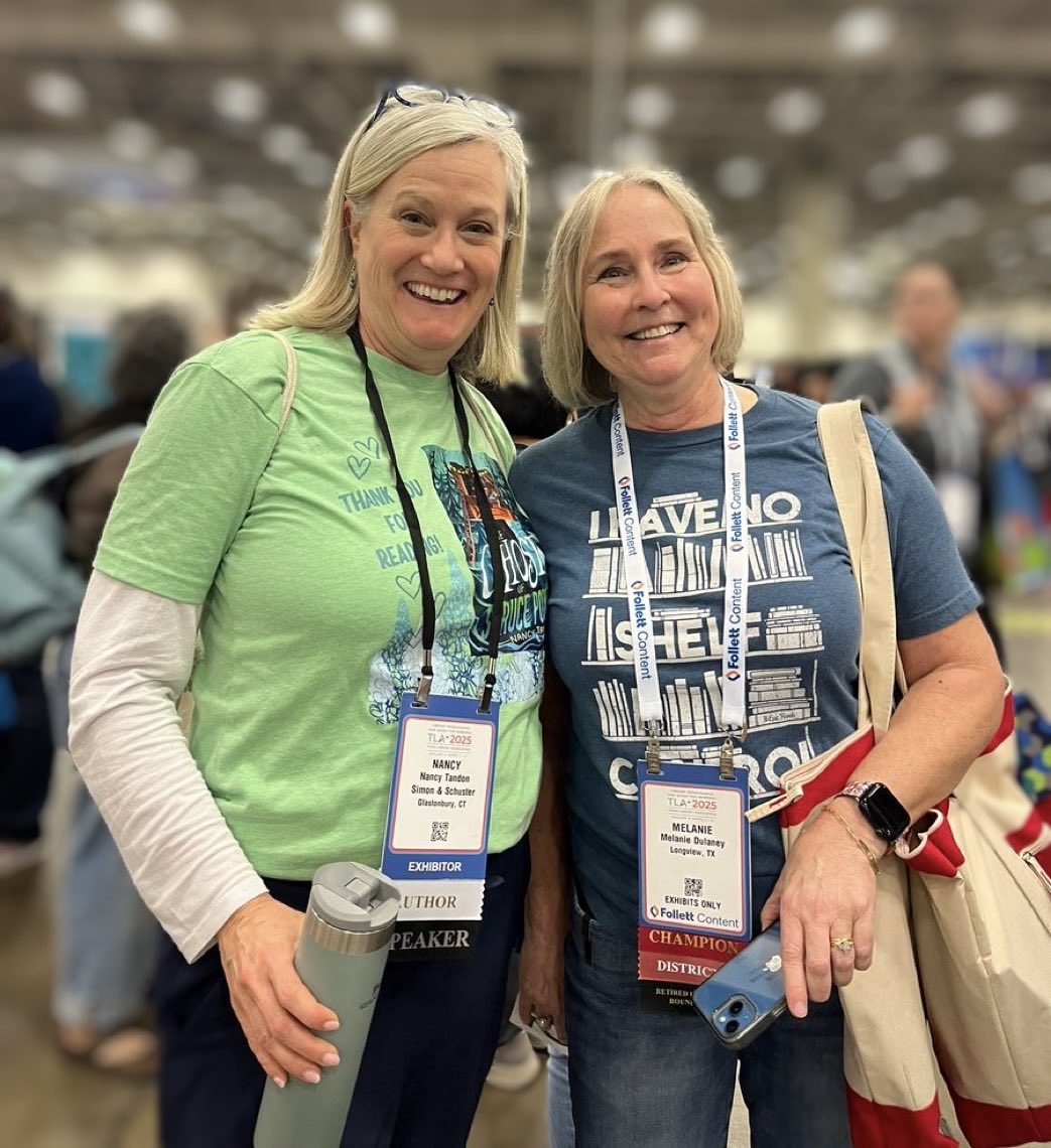 dulaney_melanie's tweet image. Cover reveal for upcoming @NancyTandon book &amp;amp; maybe the final copy will have glowing parts like its predecessor. Pre-order now! (Photo taken at 2025 @TXLA annual conference; maybe you’ll have “Haunting” at the 2026 event?) @SSEdLib #AladdinBooks